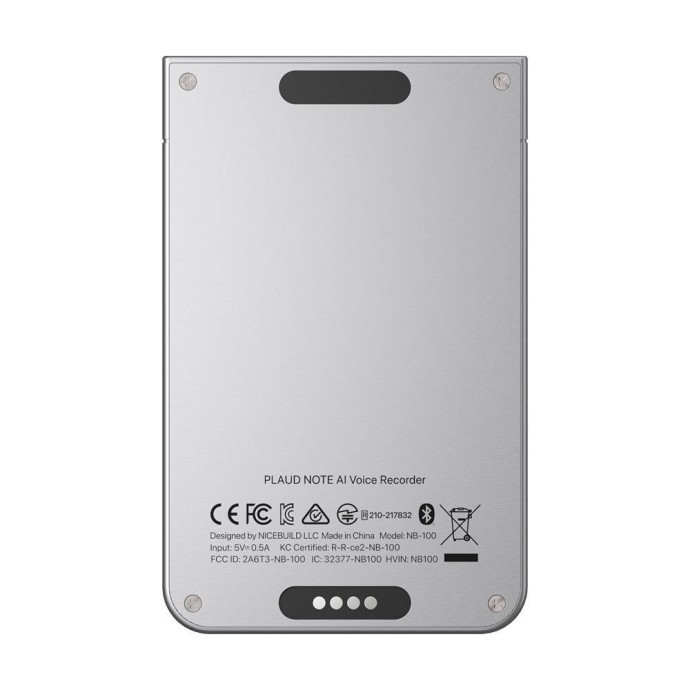 Цифровой диктофон Plaud Note ChatGPT Empowered AI Voice Recorder Silver (NB-100-SI)  Фото №5