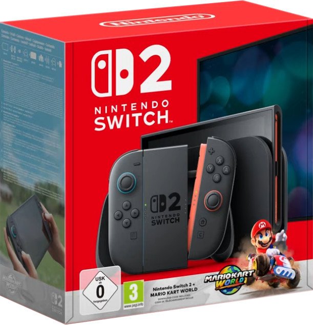 Портативная игровая приставка Nintendo Switch 2 Black Mario Kart World Bundle (0045496321529)  Фото №5