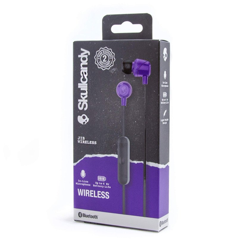 Наушники с микрофоном SkullCandy JIB BT Black/Purple (S2DUW-K082)  Фото №1