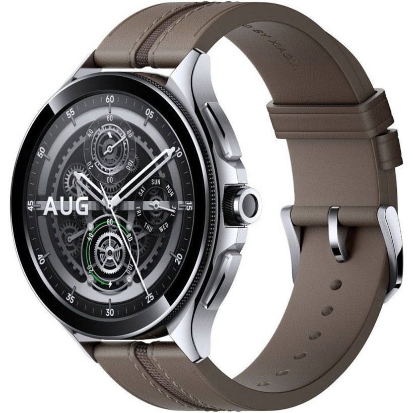 Смарт-годинник Xiaomi Watch 2 Pro Bluetooth Silver Case with Brown Leather Strap (BHR7216GL)  Фото №4