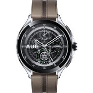 Смарт-годинник Xiaomi Watch 2 Pro Bluetooth Silver Case with Brown Leather Strap (BHR7216GL)