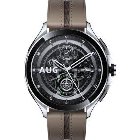 Смарт-годинник Xiaomi Watch 2 Pro Bluetooth Silver Case with Brown Leather Strap (BHR7216GL)