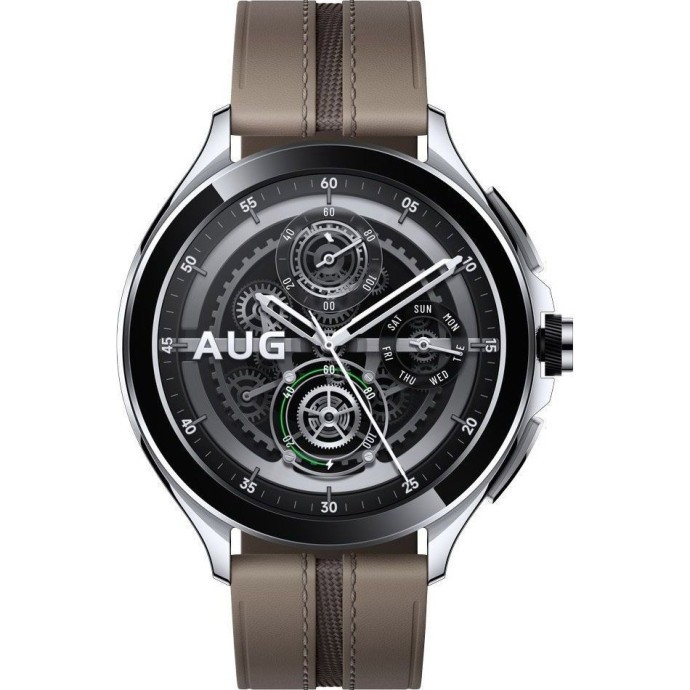 Смарт-годинник Xiaomi Watch 2 Pro Bluetooth Silver Case with Brown Leather Strap (BHR7216GL)
