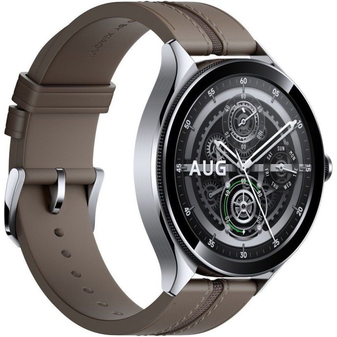 Смарт-годинник Xiaomi Watch 2 Pro Bluetooth Silver Case with Brown Leather Strap (BHR7216GL)  Фото №3