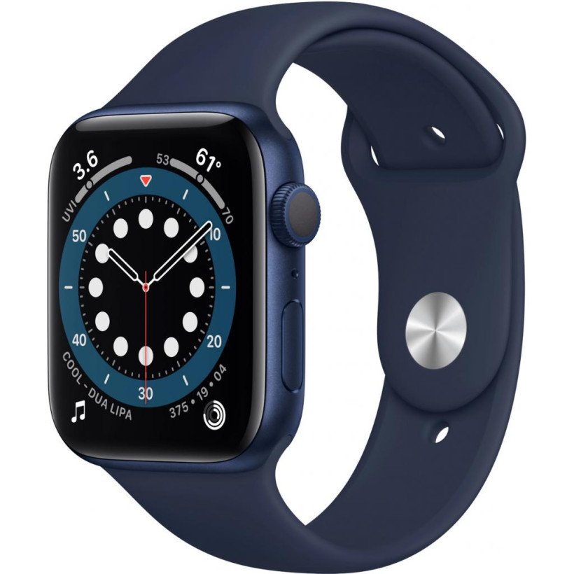 Смарт-годинник Apple Watch Series 6 GPS 40mm Blue Aluminum Case w. Deep Navy Sport B. (MG143) (Open)