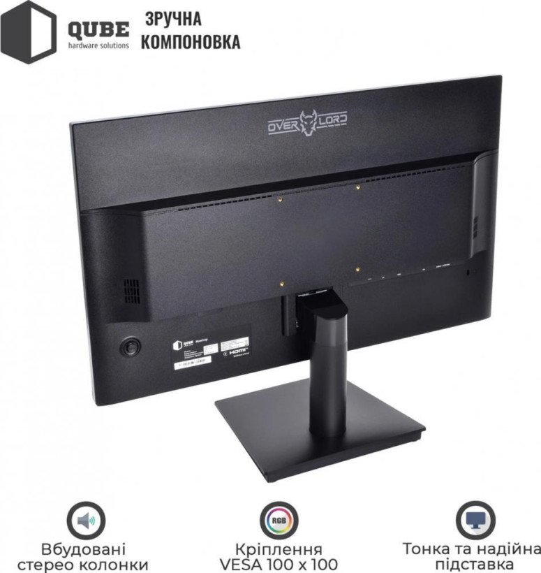 Монітор QUBE B24F100PLUS-IPS  Фото №2