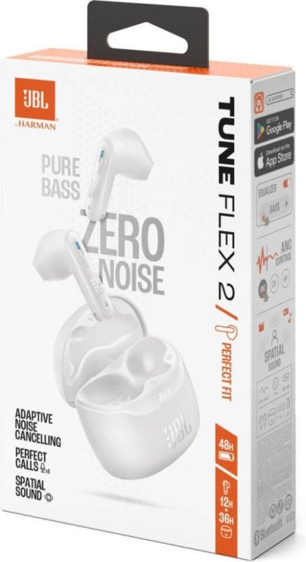 Навушники TWS JBL Tune Flex 2 White (JBLTFLEX2WHT)  Фото №6