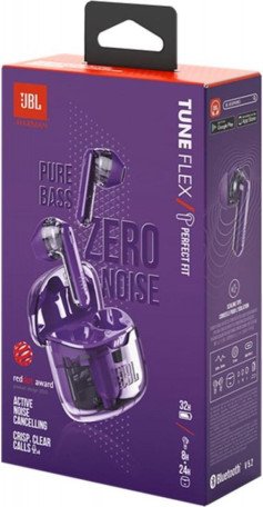 Навушники TWS JBL Tune Flex 2 Ghost Purple (JBLTFLEX2GMAE)  Фото №10