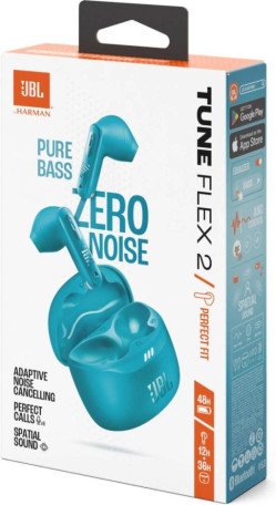 Навушники TWS JBL Tune Flex 2 Turquoise (JBLTFLEX2TQE)  Фото №7