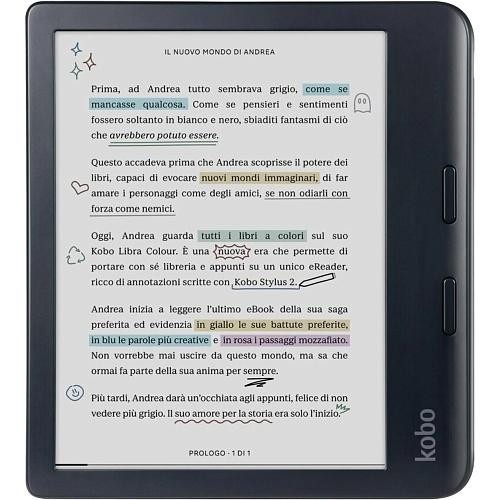 Электронная книга с подсветкой Kobo Libra Colour Black (N428-KU-BK-K-CK)