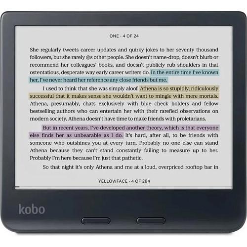 Электронная книга с подсветкой Kobo Libra Colour Black (N428-KU-BK-K-CK)  Фото №0
