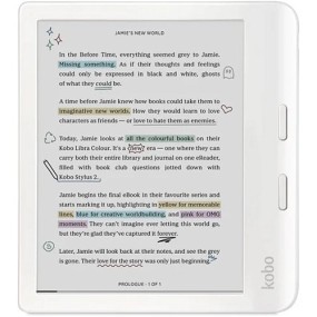 Электронная книга с подсветкой Kobo Libra Colour White (N428-KU-WH-K-CK)