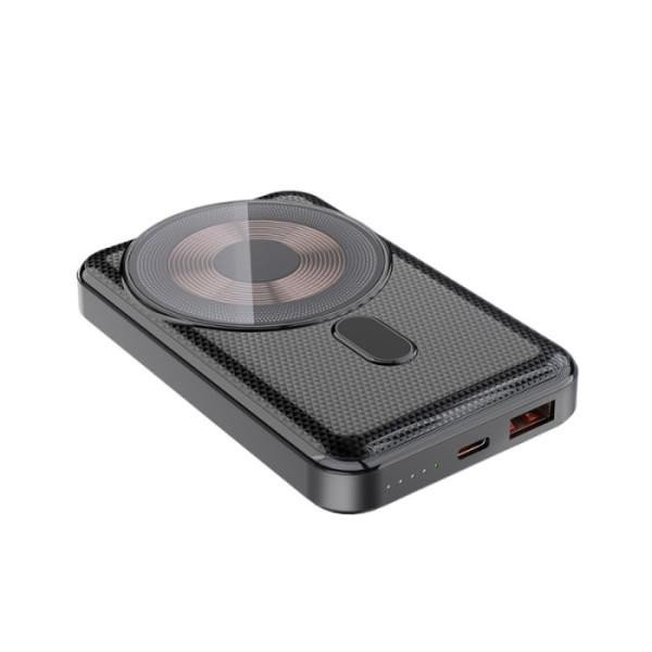 Зовнішній акумулятор (Power Bank) ASPOR A326 Magnetic Wireless 10000mAh Black  Фото №1