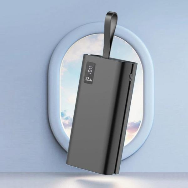Внешний аккумулятор (power bank) ASPOR A337 30000mAh Black  Фото №0