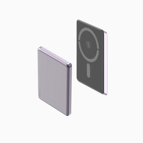 Внешний аккумулятор (Power Bank) ASPOR A381 Magnetic Wireless 5000mAh Purple  Фото №0