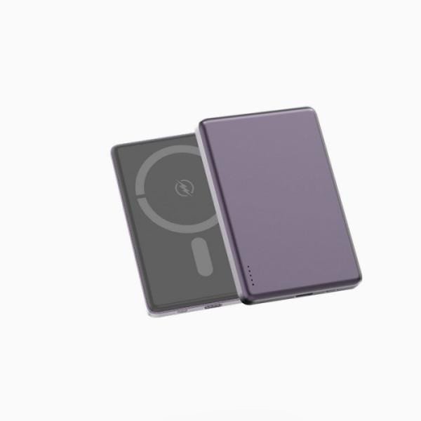 Внешний аккумулятор (Power Bank) ASPOR A381 Magnetic Wireless 5000mAh Purple  Фото №4
