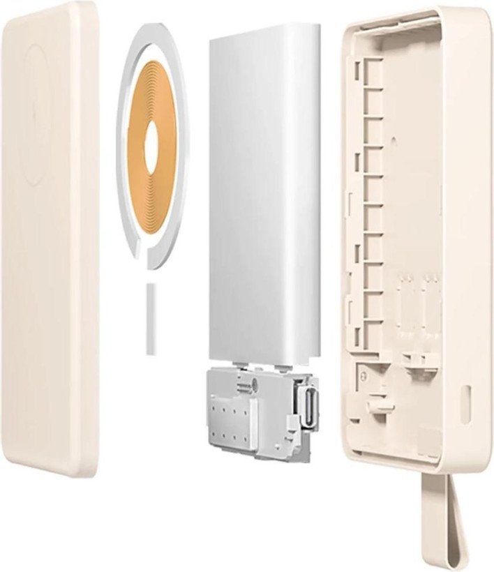 Зовнішній акумулятор (павербанк) Xiaomi 6000mAh 15W Magnetic White (BHR9074GL)  Фото №8