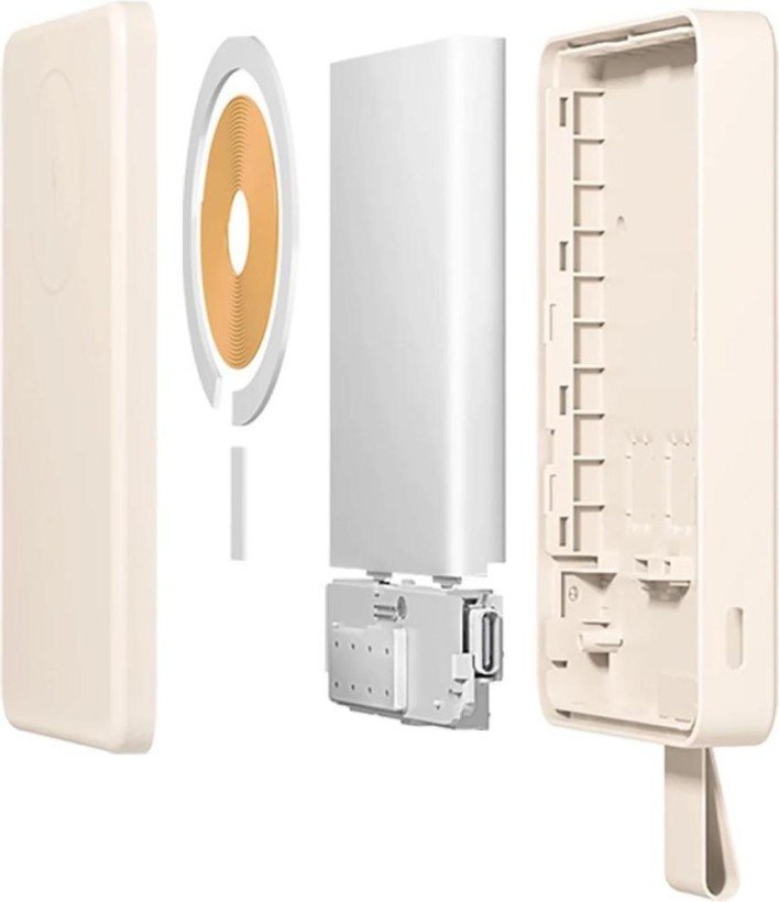 Зовнішній акумулятор (павербанк) Xiaomi 6000mAh 15W Magnetic White (BHR9074GL)  Фото №9