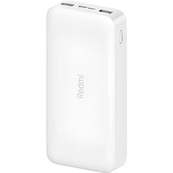 Зовнішній акумулятор (павербанк) Xiaomi Redmi Power Bank 20000mAh White (PB200LZM, VXN4265)  Фото №0