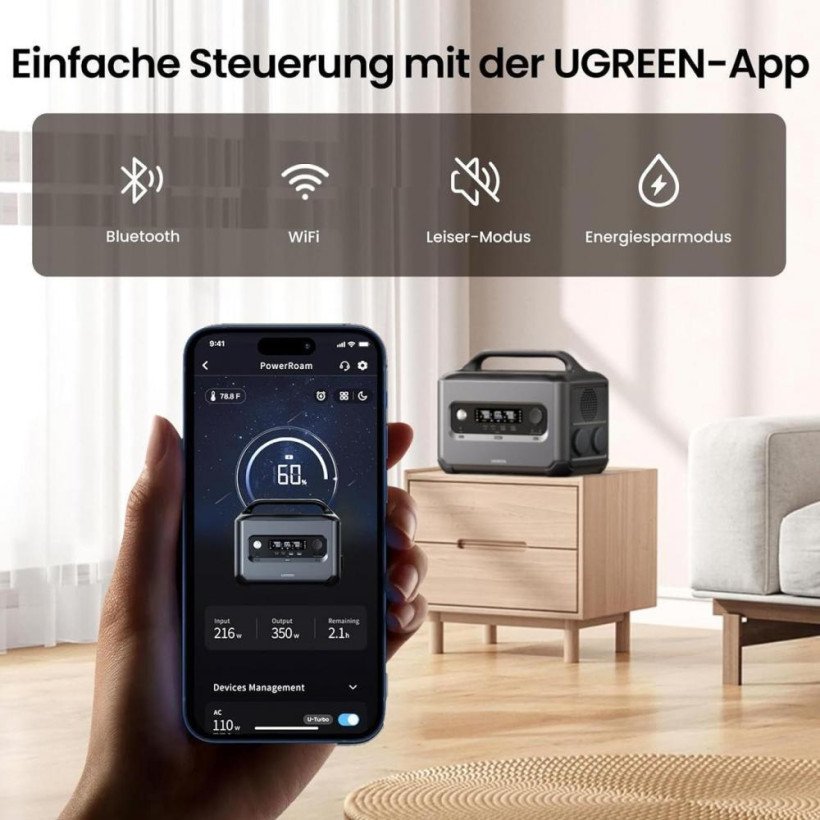 Зарядна станція UGREEN PowerRoam 1200 (GS1200)  Фото №7