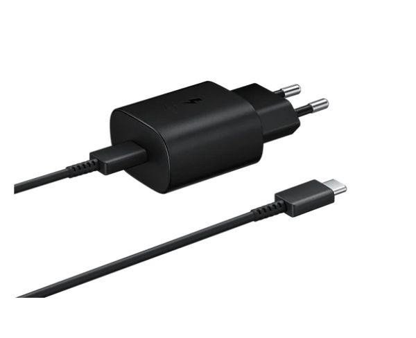 Мережевий зарядний пристрій Samsung 25W PD Power Adapter (w/o cable) Black (EP-TA800NBE)  Фото №1