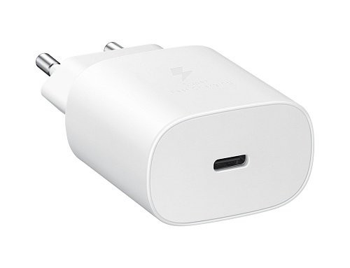 Мережевий зарядний пристрій Samsung 25W PD Power Adapter (with Type-C cable) White (EP-TA800XWE)  Фото №2