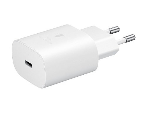 Мережевий зарядний пристрій Samsung 25W PD Power Adapter (with Type-C cable) White (EP-TA800XWE)  Фото №3