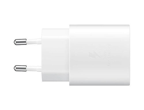 Мережевий зарядний пристрій Samsung 25W PD Power Adapter (with Type-C cable) White (EP-TA800XWE)  Фото №4