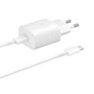 Мережевий зарядний пристрій Samsung 25W PD Power Adapter (with Type-C cable) White (EP-TA800XWE) 