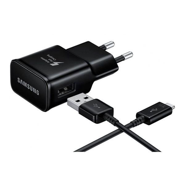 Мережевий зарядний пристрій Samsung EP-TA20EBEC + Type-C Cable Black  Фото №0