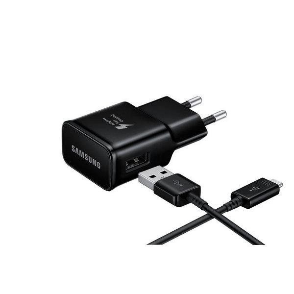 Мережевий зарядний пристрій Samsung EP-TA20EBEC + Type-C Cable Black  Фото №0