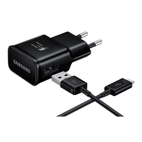 Мережевий зарядний пристрій Samsung EP-TA20EBEC + Type-C Cable Black  Фото №1