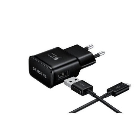 Мережевий зарядний пристрій Samsung EP-TA20EBEC + Type-C Cable Black
