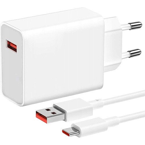 Сетевое зарядное устройство Xiaomi 67W HyperCharge Combo White Type-C cable (BHR9465EU)