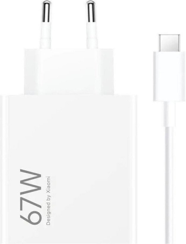 Сетевое зарядное устройство Xiaomi 67W HyperCharge Combo White Type-C cable (BHR9465EU)  Фото №1