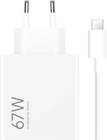 Сетевое зарядное устройство Xiaomi 67W HyperCharge Combo White Type-C cable (BHR9465EU)  Фото №1