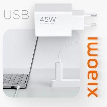 Мережевий зарядний пристрій Xiaomi Turbo Charging 45W White (BHR07SLEU)  Фото №3