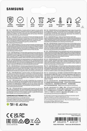 Карта пам&#039;яті Samsung 256 GB microSDXC Class 10 UHS-I U3 EVO Plus + SD Adapter (MB-MC256SA)  Фото №7