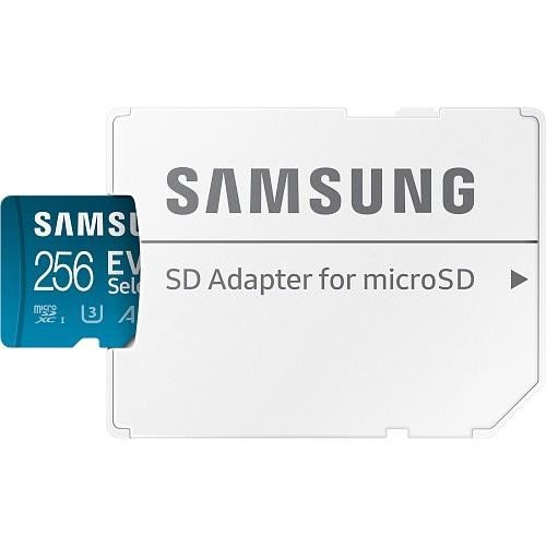 Карта пам&#039;яті Samsung 256 GB microSDXC UHS-I U3 V30 A2 EVO Select + SD Adapter MB-ME256KA  Фото №0