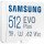 Карта пам&#039;яті Samsung 512 GB microSDXC Class 10 UHS-I U3 V30 A2 EVO Plus + SD Adapter (MB-MC512SA)  Фото №1