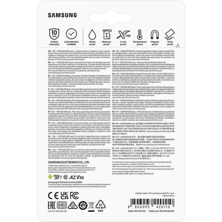 Карта пам&#039;яті Samsung 512 GB microSDXC Class 10 UHS-I U3 V30 A2 EVO Plus + SD Adapter (MB-MC512SA)  Фото №7
