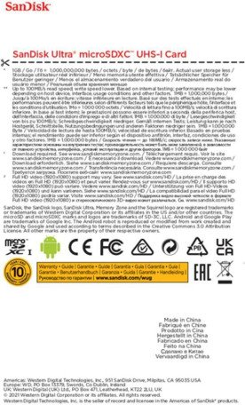 Карта пам&#039;яті SanDisk 256 GB microSDHC UHS-I Ultra (SDSQUNR-256G-GN3MN)  Фото №0