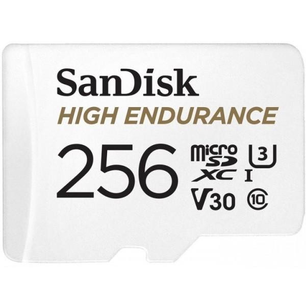 Карта пам&#039;яті SanDisk 256 GB microSDXC High Endurance UHS-I U3 V30 + SD adapter SDSQQNR-256G-GN6IA