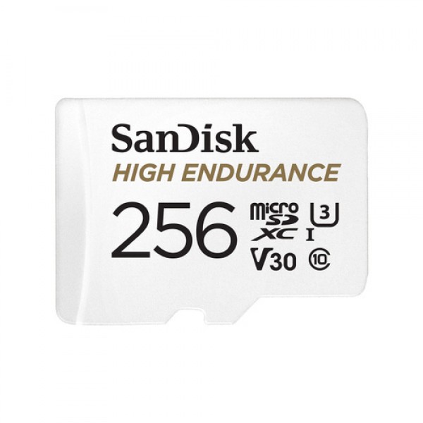 Карта пам&#039;яті SanDisk 256 GB microSDXC High Endurance UHS-I U3 V30 + SD adapter SDSQQNR-256G-GN6IA  Фото №2