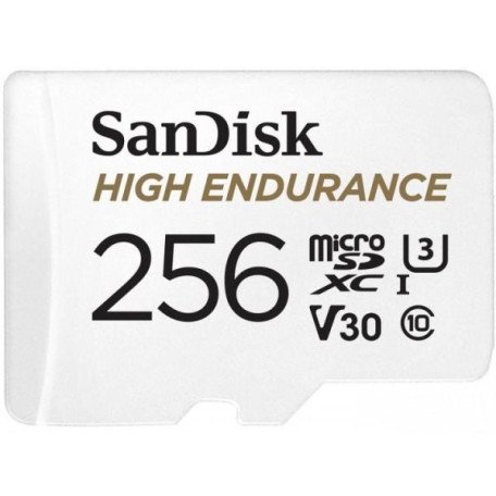 Карта пам&#039;яті SanDisk 256 GB microSDXC High Endurance UHS-I U3 V30 + SD adapter SDSQQNR-256G-GN6IA