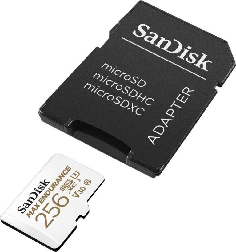 Карта пам&#039;яті SanDisk 256 GB microSDXC Max Endurance UHS-I U3 V30 + SD adapter SDSQQVR-256G-GN6IA  Фото №1