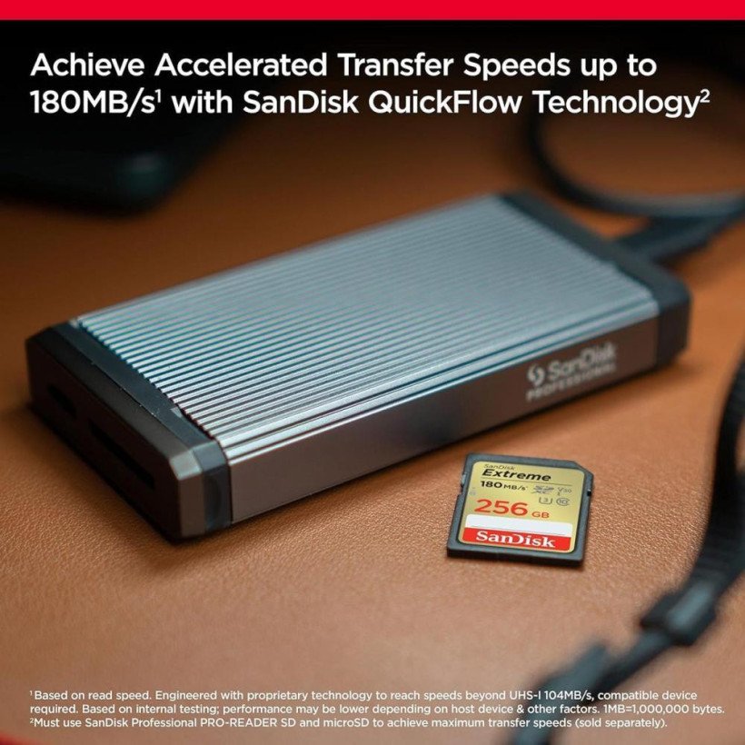 Карта памяти SanDisk 256 GB SDXC UHS-I U3 V30 Extreme (SDSDXVV-256G-GNCIN)  Фото №7