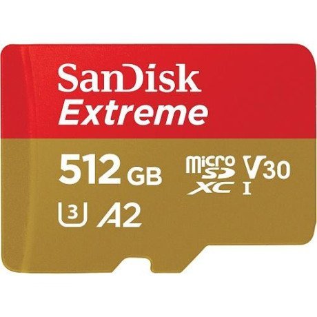 Карта памяти SanDisk 512 GB microSDXC UHS-I U3 V30 A2 Extreme (SDSQXAV-512G-GN6MN)