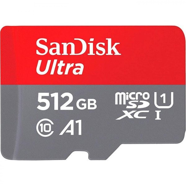 Карта пам&#039;яті SanDisk 512 GB microSDXC UHS-I Ultra A1 + SD adapter (SDSQUAC-512G-GN6MN)