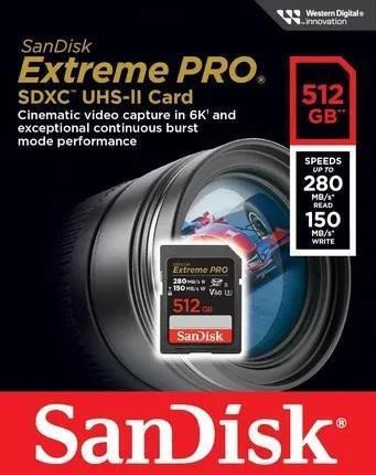 Карта памяти SanDisk 512 GB SDXC Extreme Pro UHS-II U3 V60 Class 10 (SDSDXEP-512G-GN4IN)  Фото №4
